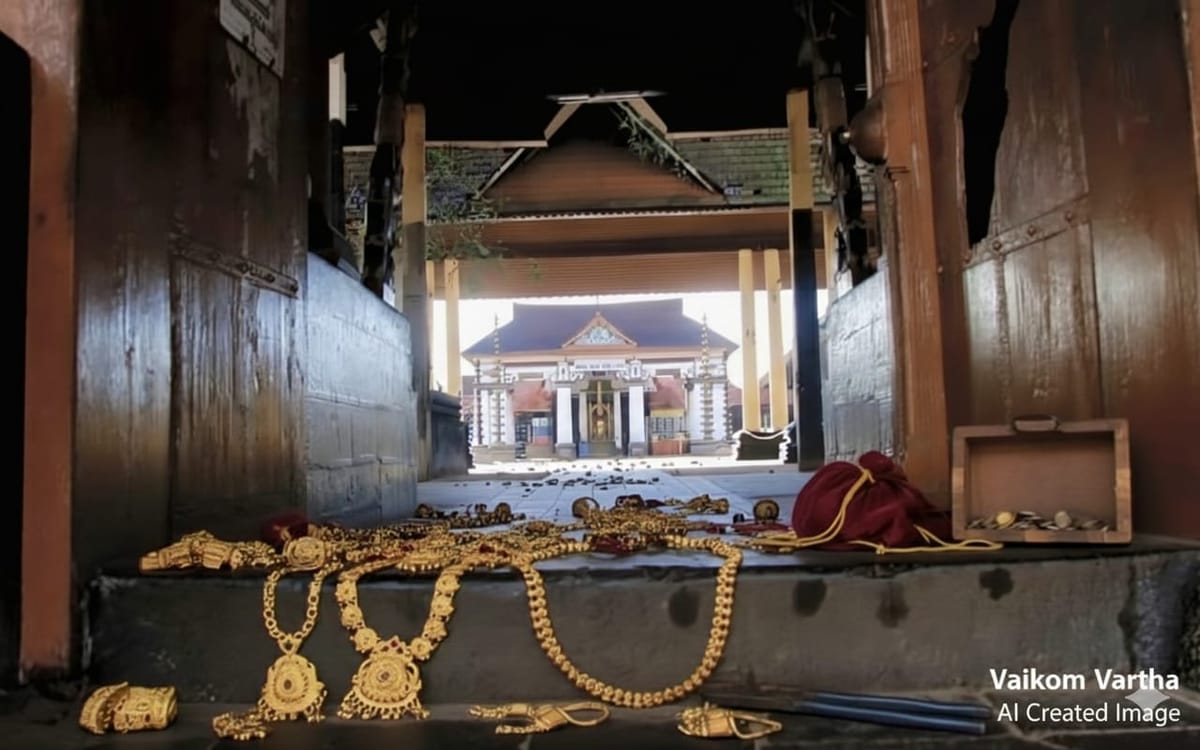 വൈക്കം മഹാദേവ ക്ഷേത്രത്തിൽ നിന്ന് നഷ്‌ടപ്പെട്ടത് 32 പവൻ