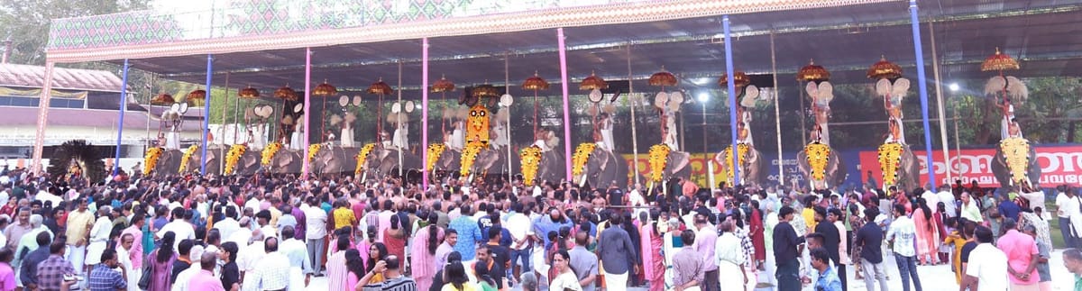 തിരുപുരം പൂരത്തിന്റെ പ്രൗഢിയില്‍ അലിഞ്ഞ് ജനസാഗരം