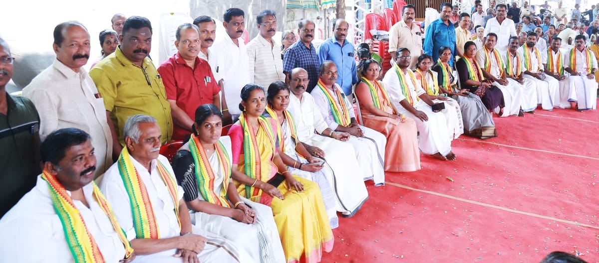 ഉല്ലല ഓംകാരേശ്വരം ക്ഷേത്രത്തില്‍ ജനപ്രതിനിധികള്‍ക്ക് സ്വീകരണം നല്‍കി