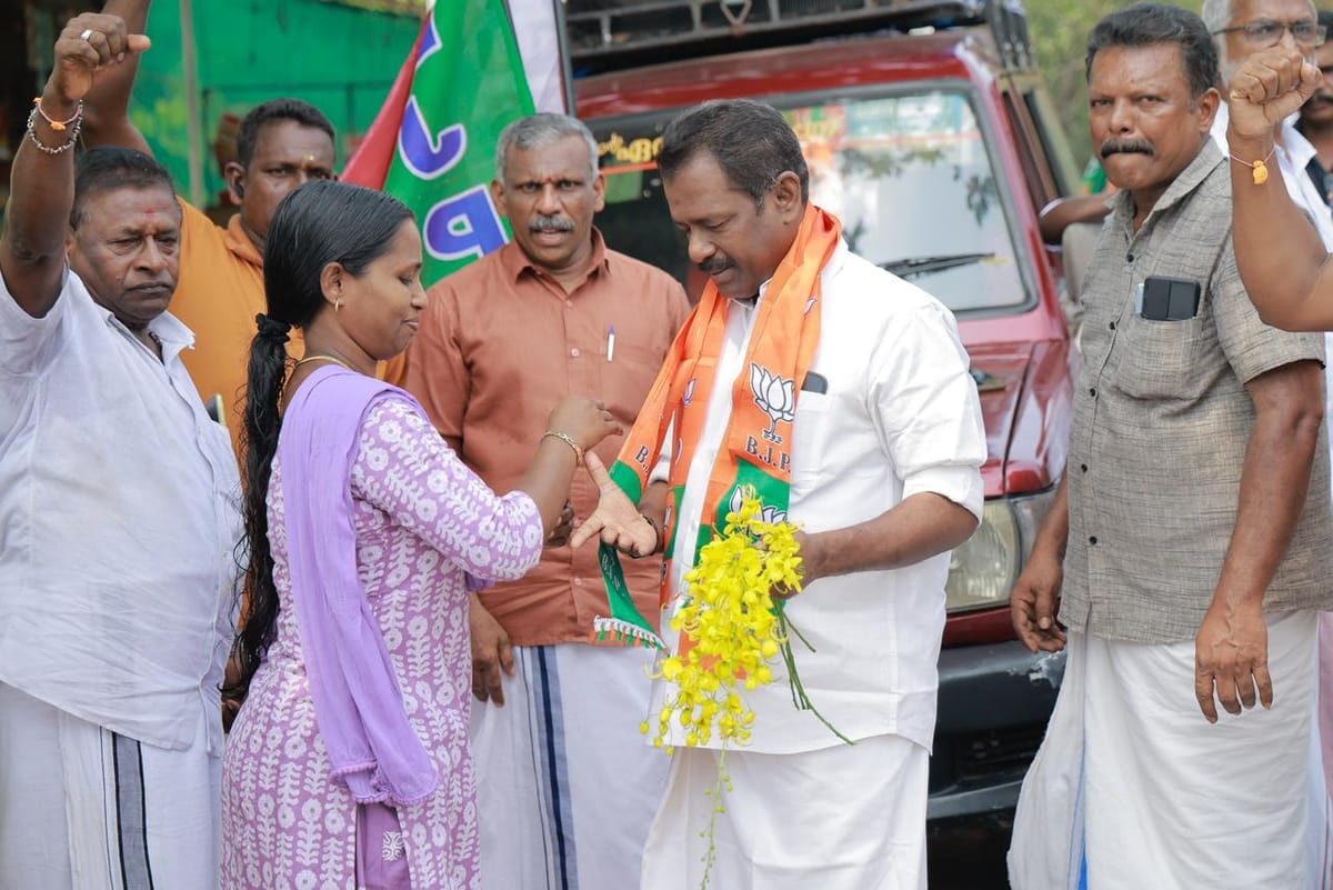 കെ. അജിത്തിൻ്റെ വാഹന പര്യടനം കല്ലറ, വെച്ചൂർ പഞ്ചായത്തുകളിൽ