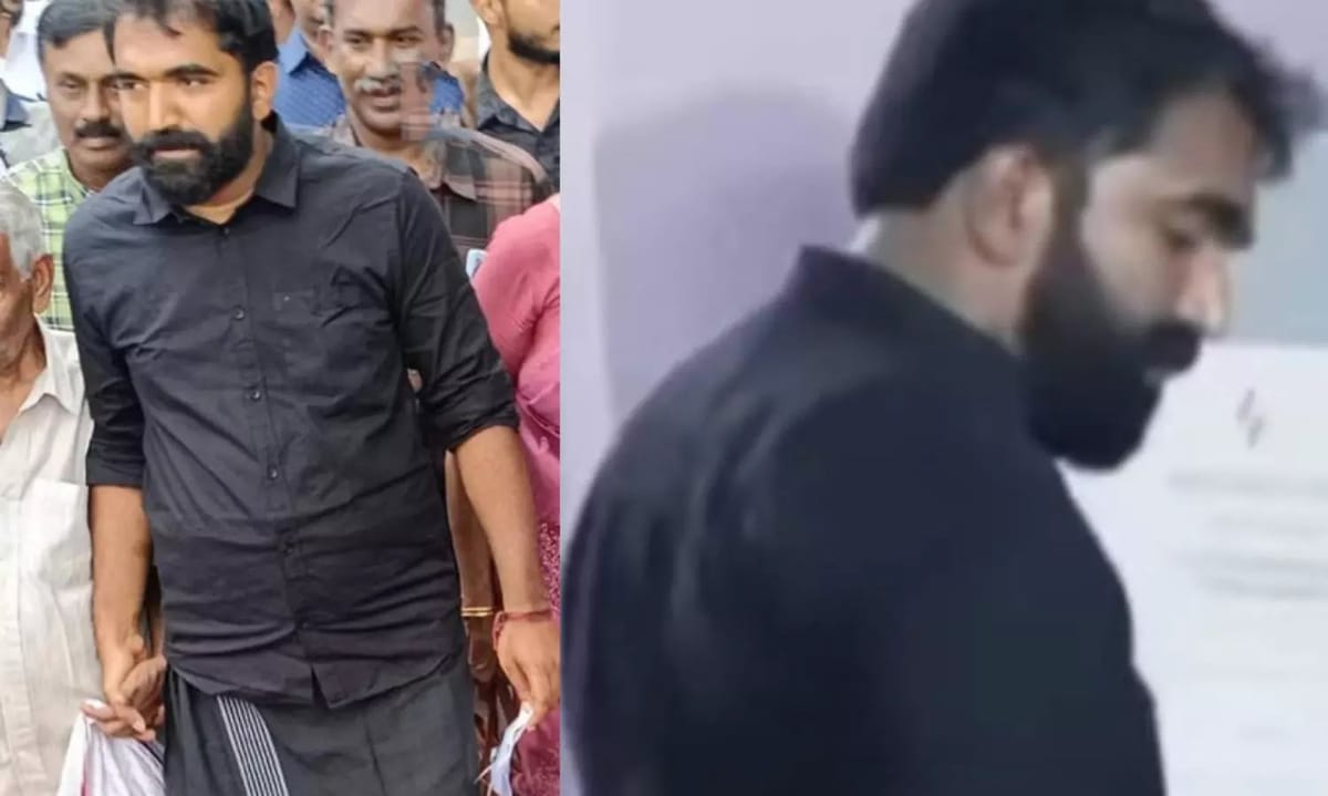 പ്രതിഷേധ സൂചകമായി കറുപ്പണിഞ്ഞ് പോളിങ് ബൂത്തിലെത്തി ചാണ്ടി ഉമ്മൻ