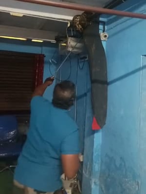 വൈക്കത്ത് അക്ഷയ കേന്ദ്രത്തിൽ ഭീമൻ മലമ്പാമ്പ് കയറി