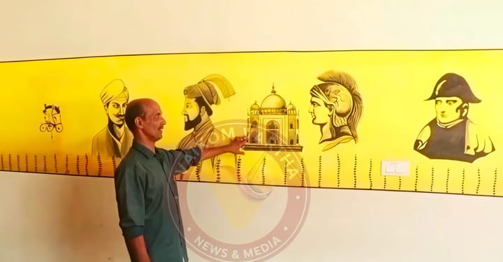 ചുമരുകളിൽ കൈയ്യൊപ്പ് ചാർത്തി മാഷ് പടിയിറങ്ങി