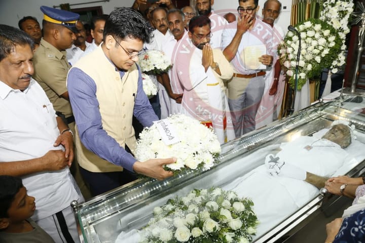 മുന്‍ എം.എല്‍.എ. പി.എം. മാത്യുവിന്റെ സംസ്‌ക്കാരം നടന്നു