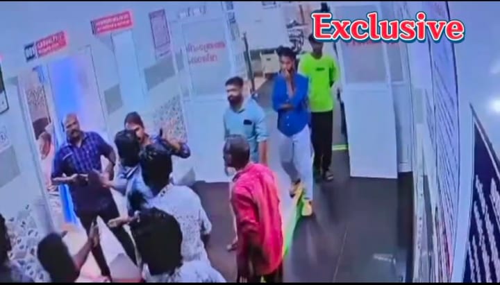 താലൂക്കാശുപത്രിൽ അത്യാഹിത വിഭാഗത്തിനു മുന്നിൽ കൂട്ടത്തല്ലിൻ്റെ ദൃശ്യങ്ങൾ
