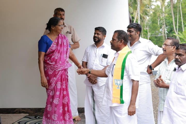 കെ. അജിത്തിൻ്റെ വാഹന പര്യടനം  വെള്ളൂർ വടകര, ബ്രഹ്മമംഗലം മേഖലയിൽ