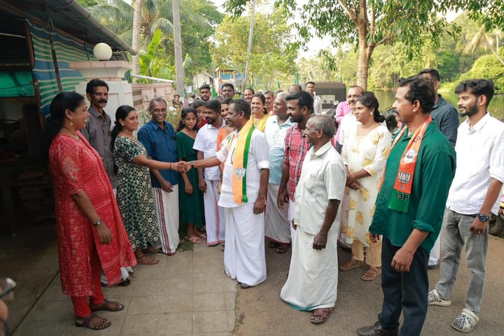 കെ. അജിത്തിൻ്റെ വാഹന പര്യടനം  തലയോലപ്പറമ്പ്, ഉദയനാപുരം പഞ്ചായത്തുകളിൽ