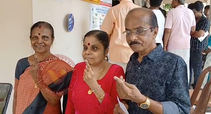 വൈക്കം വിജയലക്ഷ്മി വോട്ടു രേഖപ്പെടുത്തി